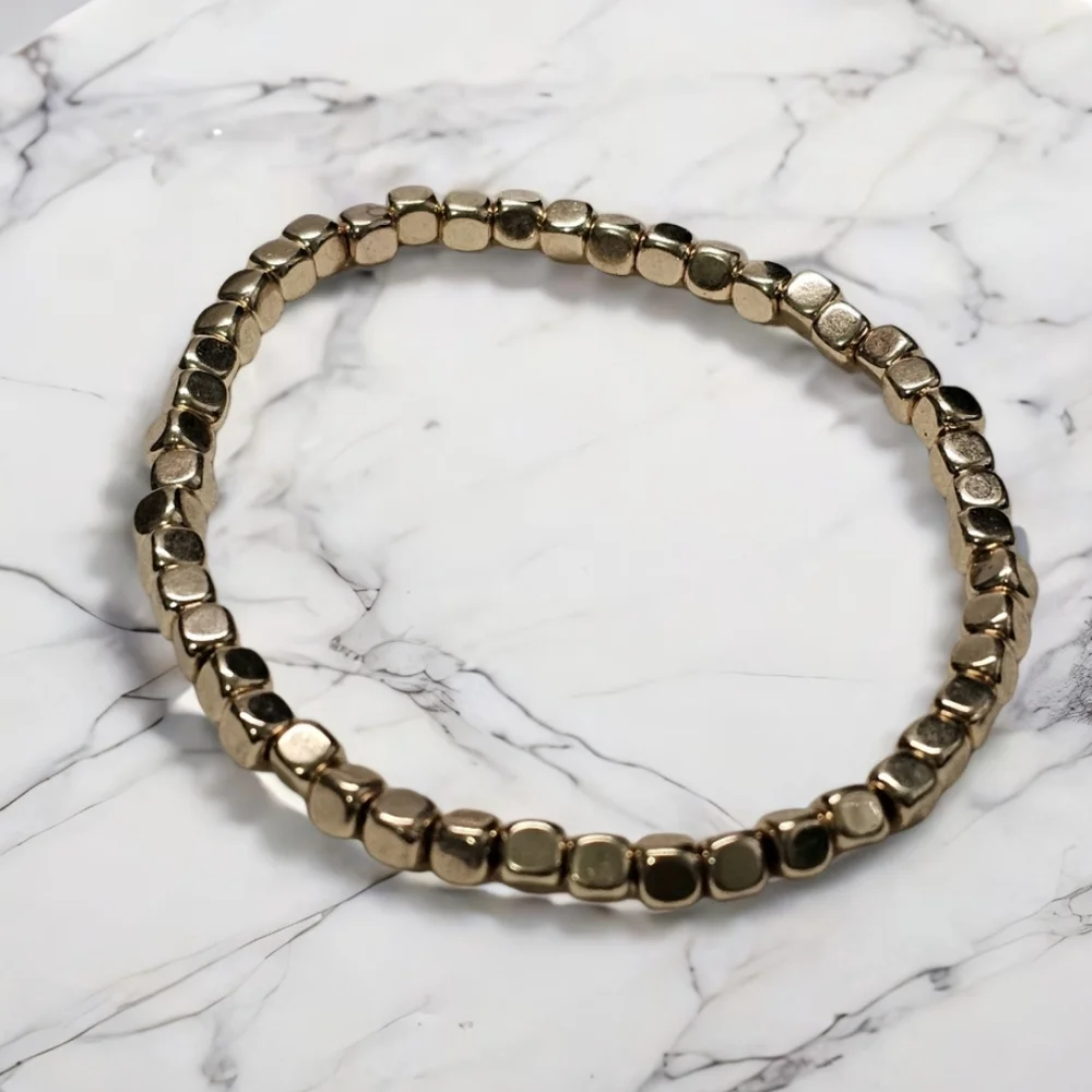 Boho Beaded Gold Tone Multi Strand Fashion Bracelet Set Of 5